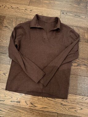 Uniqlo knit ribbed polo